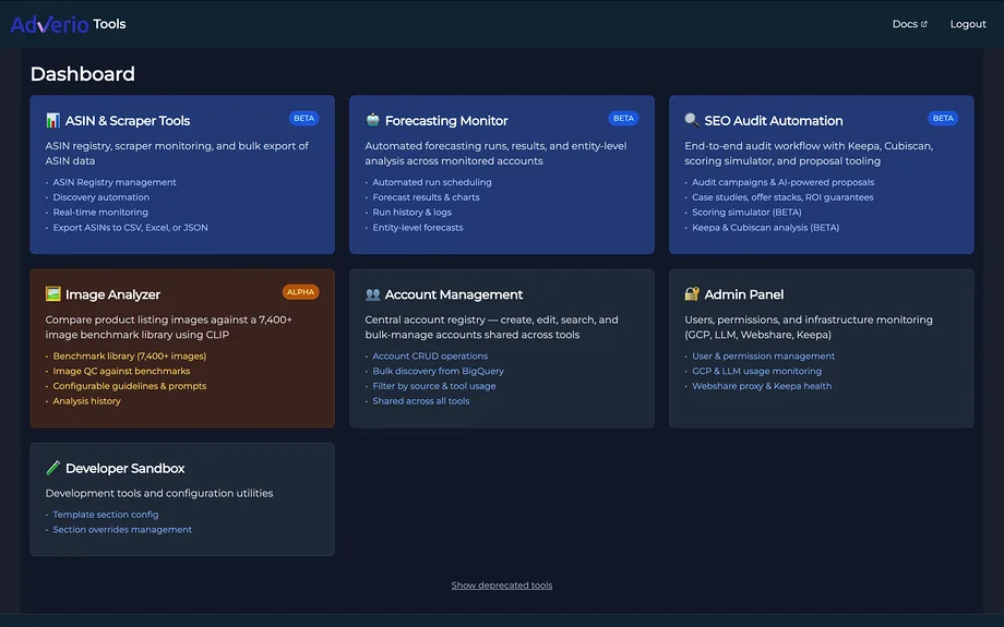 Adverio Tools hero preview