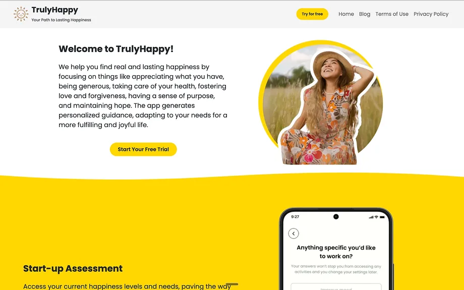 TrulyHappy hero preview
