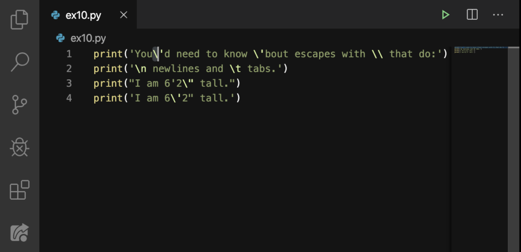 escape string python