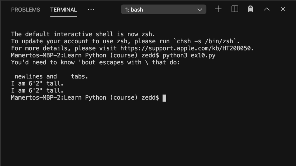 ansi escape sequences python