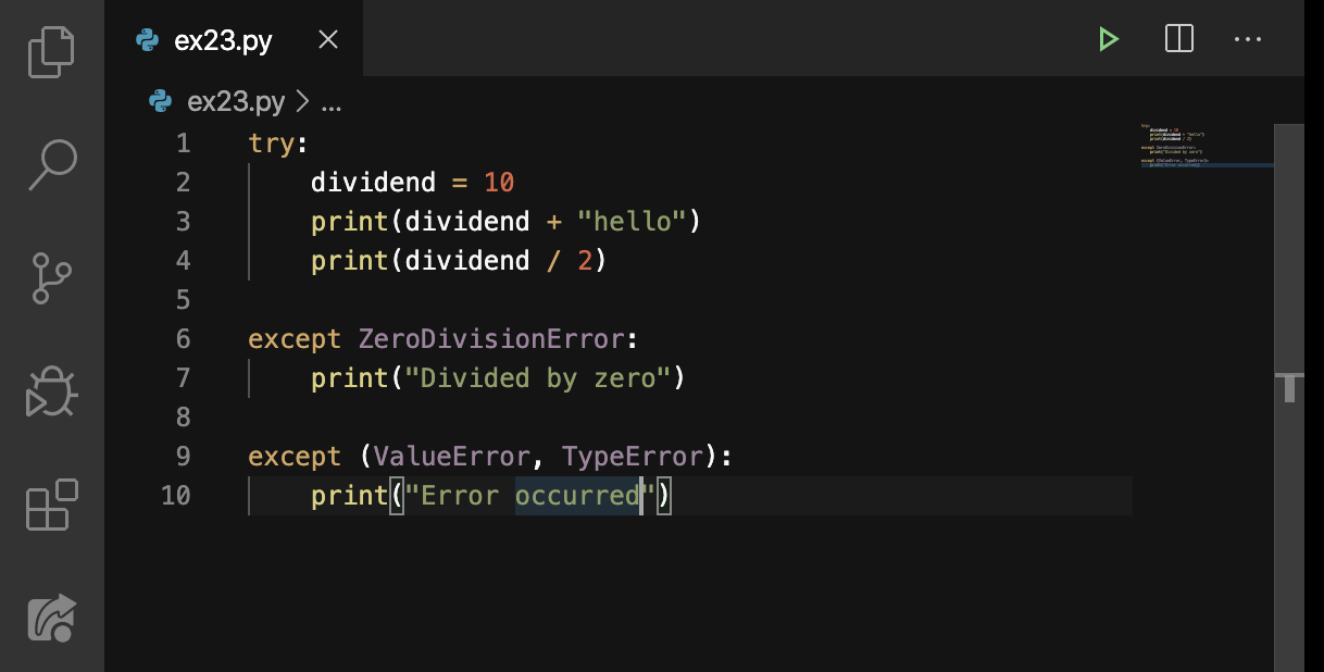 Lesson 27. Exception Handling in Python - BeAmaZedd