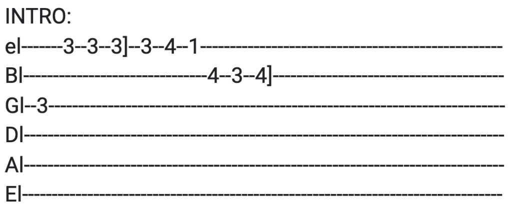 song 6 guitar tabs tabset