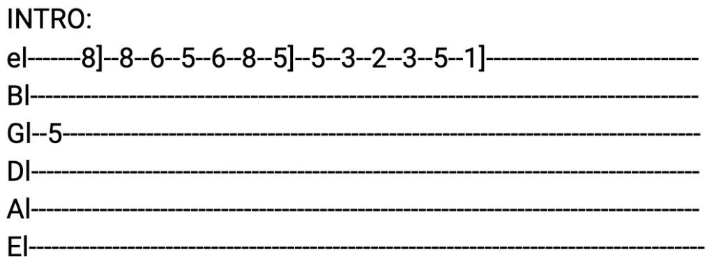 song 49 guitar tabs tabset