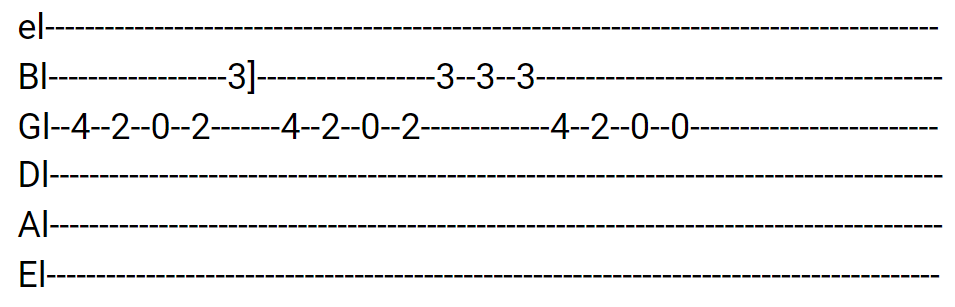 Just Like a Child Guitar Tabs tabset