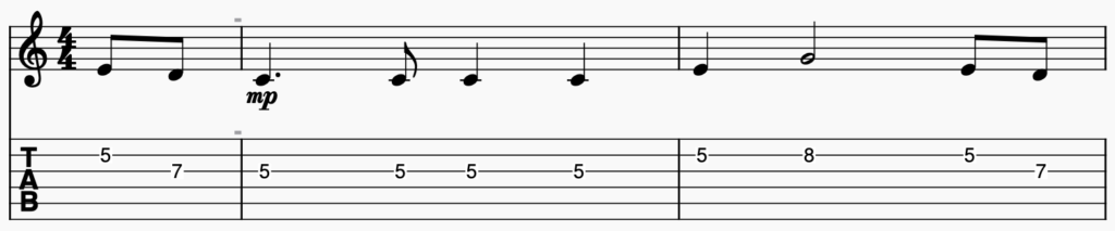 song 134 guitar tabs tabset