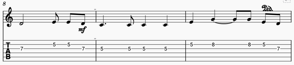 song 134 guitar tabs tabset